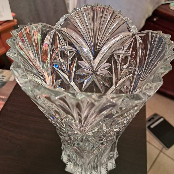 Vintage JG Durand Lead Crystal Blown Glass Vase - 8 3/4¨ Tall. - Picture 3 of 7